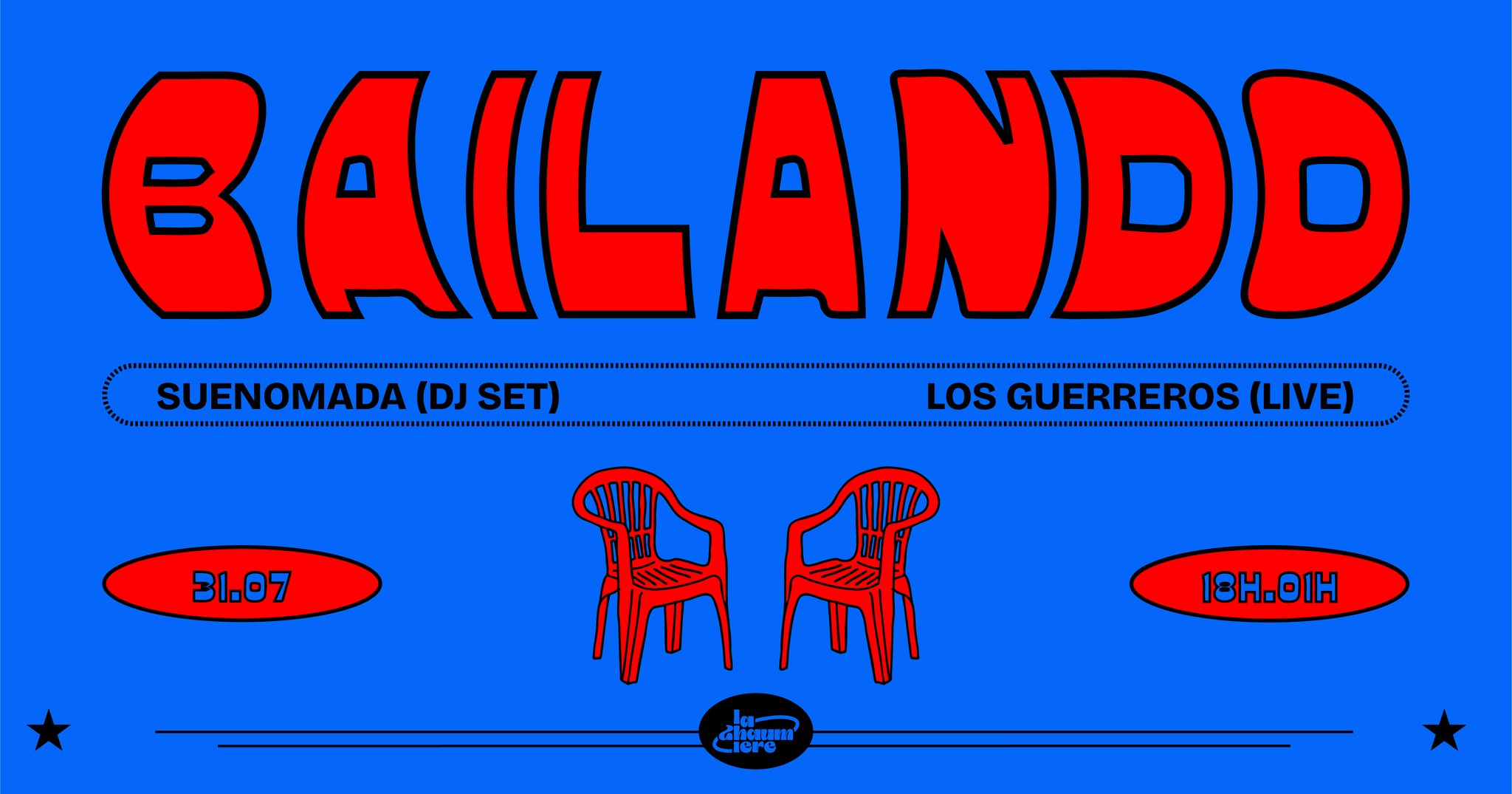 Affiche : BAILANDO • Concert Latino & DJ Set à La Chaumière 💃🌵