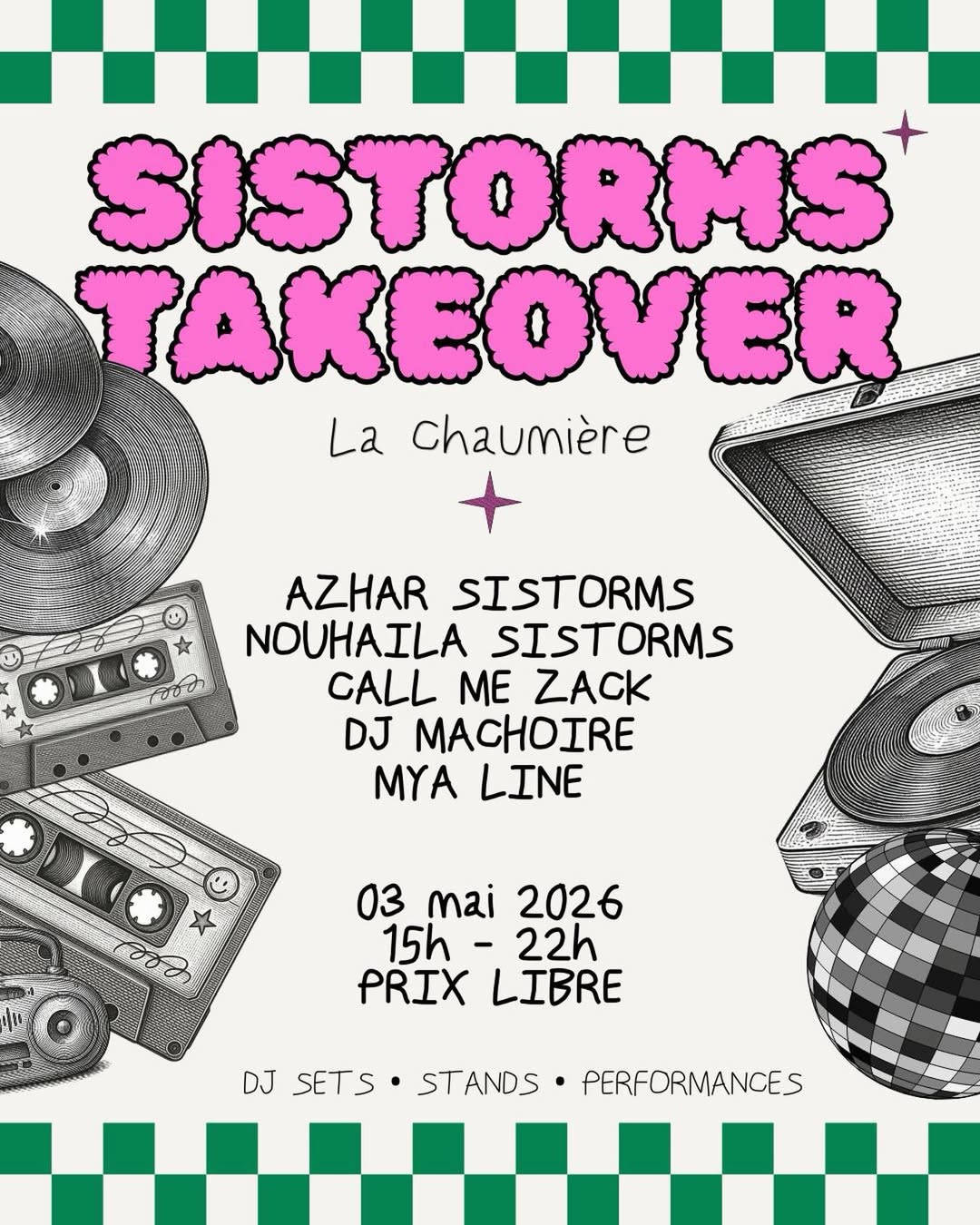 Affiche : Sunday Open Air : Carte Blanche Sistorms à La Chaumière