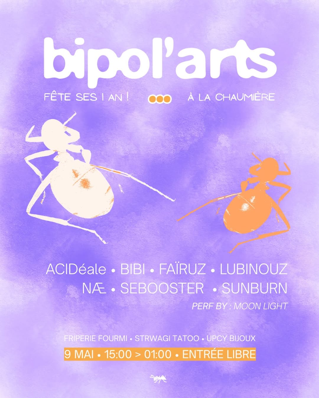 Affiche : Bipol'arts fête ses 1 AN : Open Air à La Chaumière