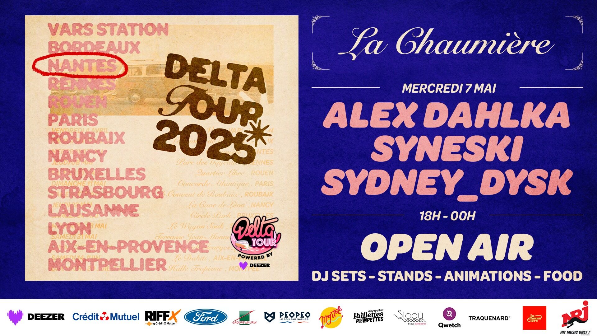 OPEN AIR: DELTA TOUR x LA CHAUMIÈRE – NANTES
