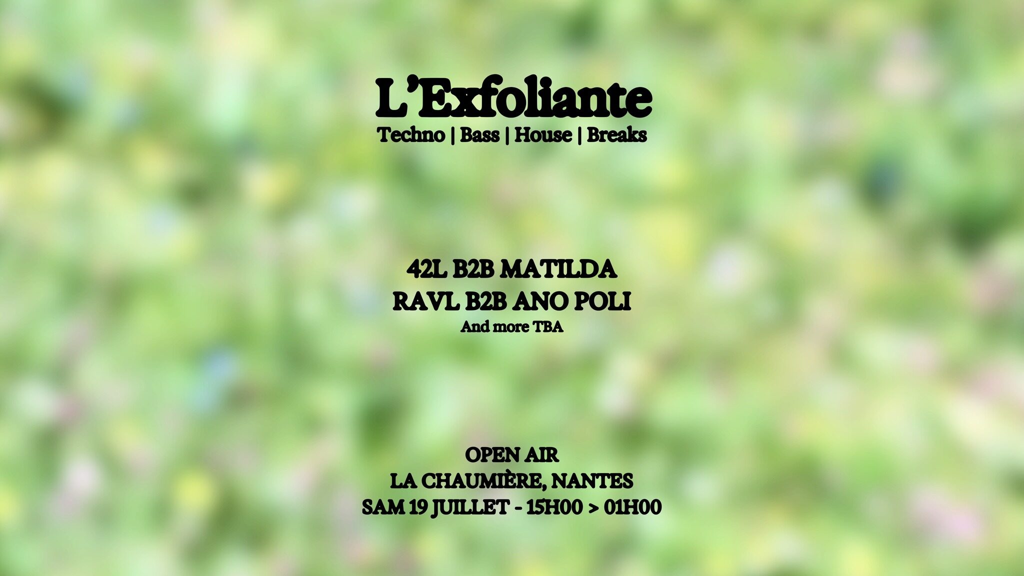 L’Exfoliante (Marseille) en Open Air à La Chaumière
