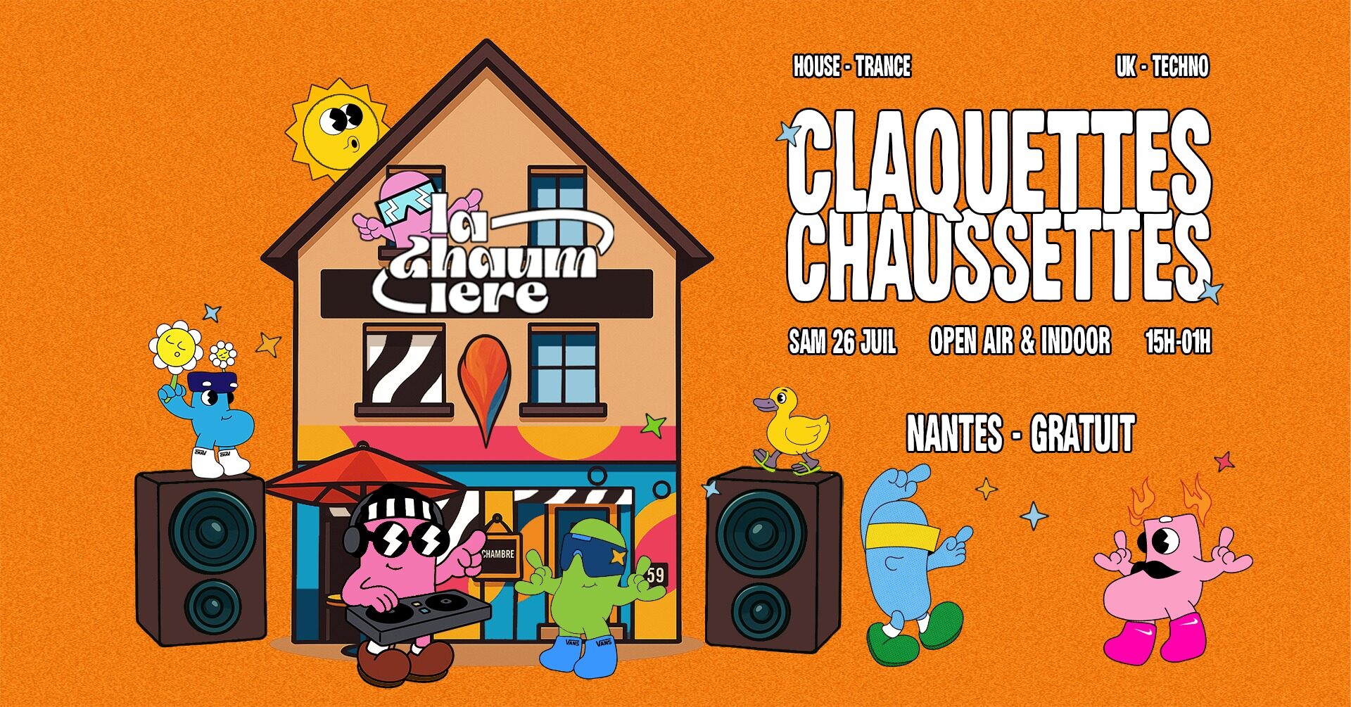 Claquettes Chaussettes x La Chaumière Nantes [Free Open air]