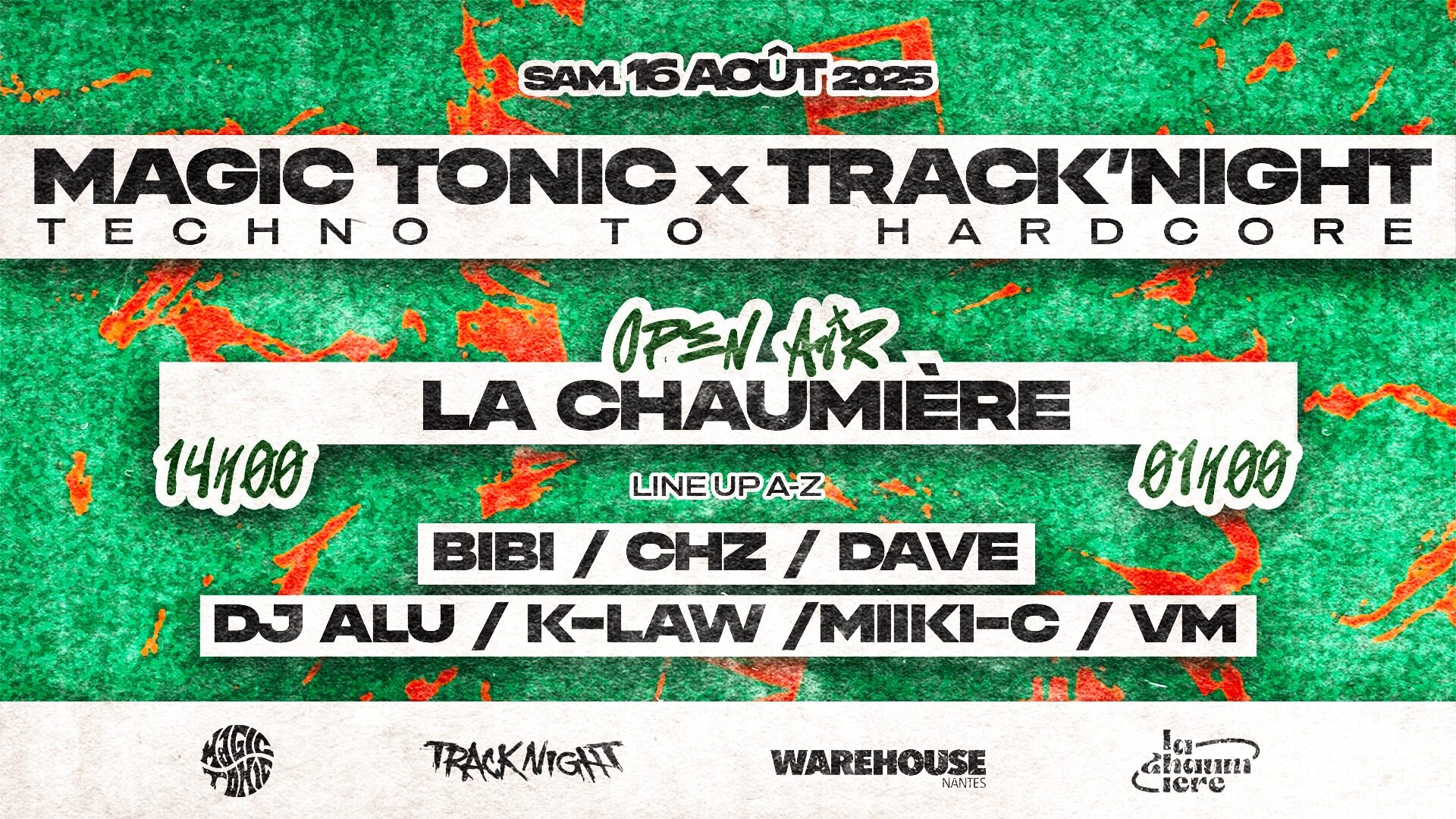 MAGIC TONIC x TRACK’NIGHT : OPEN AIR – LA CHAUMIÈRE NANTES