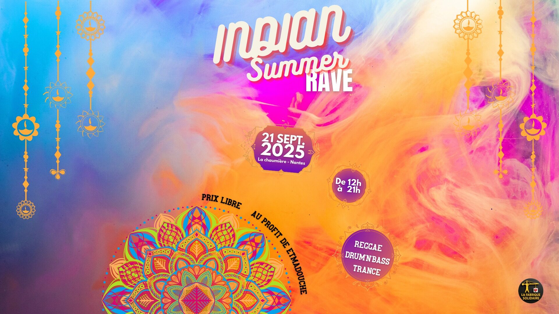 Indian Summer RAVE – Open AIR La Chaumière x Etmadouche X La Fabrique Solidaire